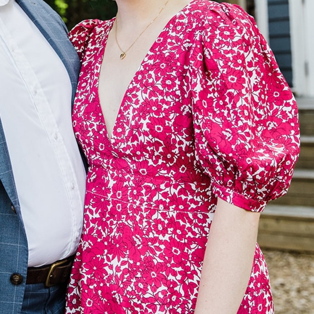 J. Crew Collection pink floral maxi dress